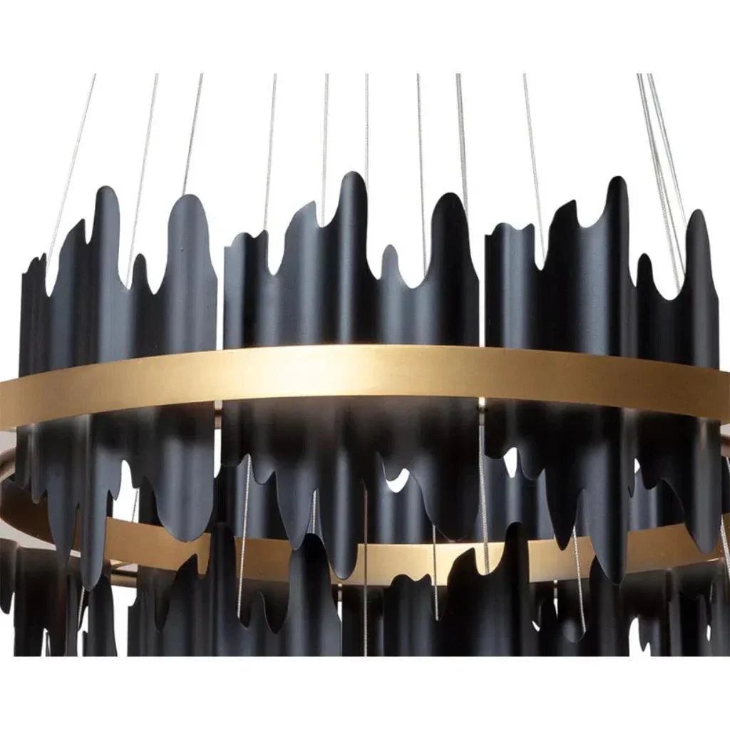 Icarus Gold Aluminum Banded Chandelier - LOOMLAN - SUNPAN - Chandeliers