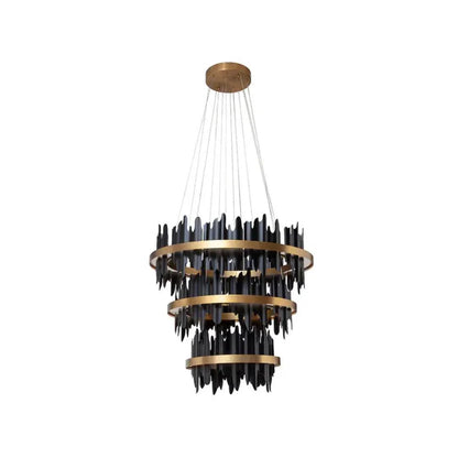 Icarus Gold Aluminum Banded Chandelier - LOOMLAN - SUNPAN - Chandeliers
