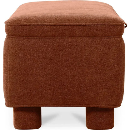 Ichigo Performance Fabric & Wood Dark Red Storage Bench - LOOMLAN - Moe's Home - Bedroom Benches