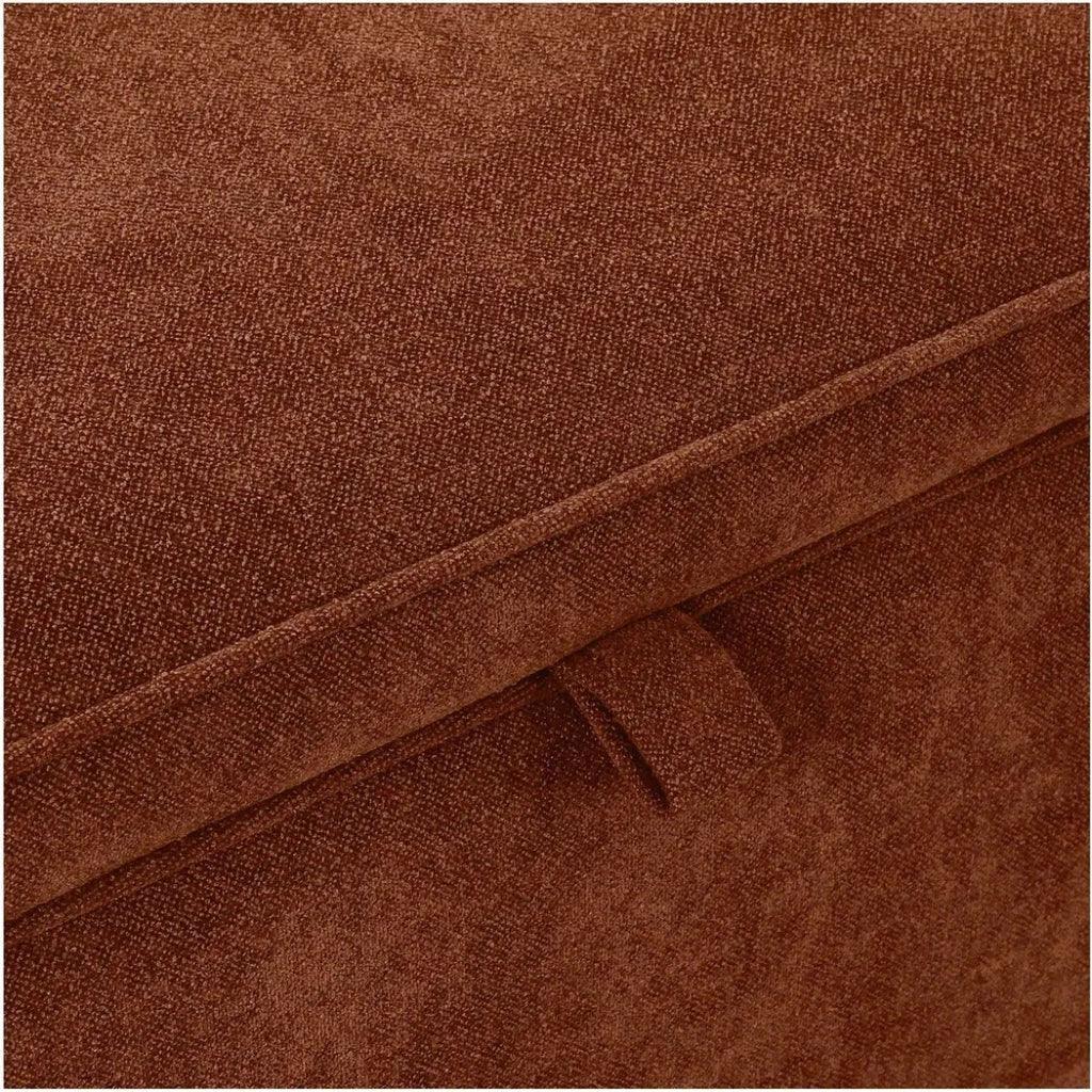 Ichigo Performance Fabric & Wood Dark Red Storage Bench - LOOMLAN - Moe's Home - Bedroom Benches