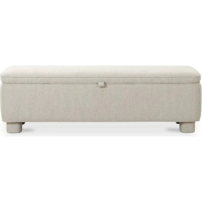 Ichigo Performance Fabric & Wood Light Brown Storage Bench - LOOMLAN - Moe's Home - Bedroom Benches