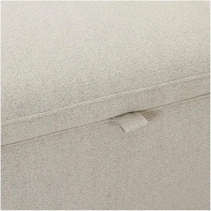 Ichigo Performance Fabric & Wood Light Brown Storage Bench - LOOMLAN - Moe's Home - Bedroom Benches