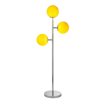 Ida Silver Metal Base Floor Lamp-Floor Lamps-Moe's Home-LOOMLAN