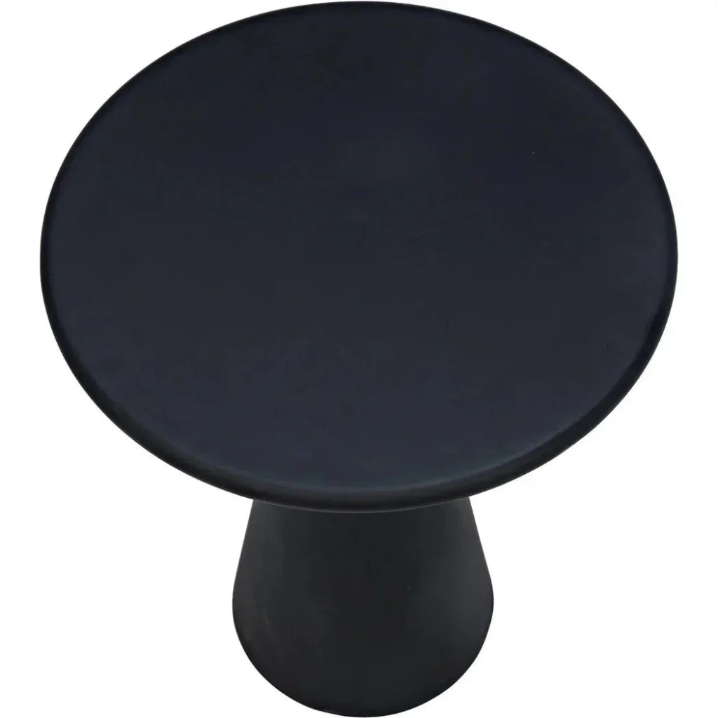 Idiom Black Steel Round Side Table - LOOMLAN - Noir - Side Tables