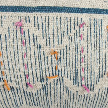 Ika Striped Boho Trow Pillow Down Insert - LOOMLAN - LOOMLAN - Throw Pillows