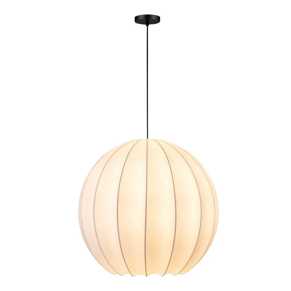 Illume Large White Silk Shade Pendant Light - LOOMLAN - Moe's Home - Pendants