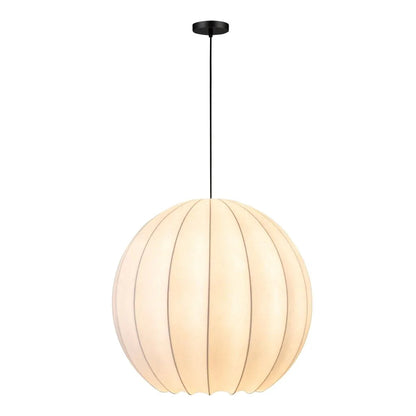 Illume Large White Silk Shade Pendant Light - LOOMLAN - Moe's Home - Pendants