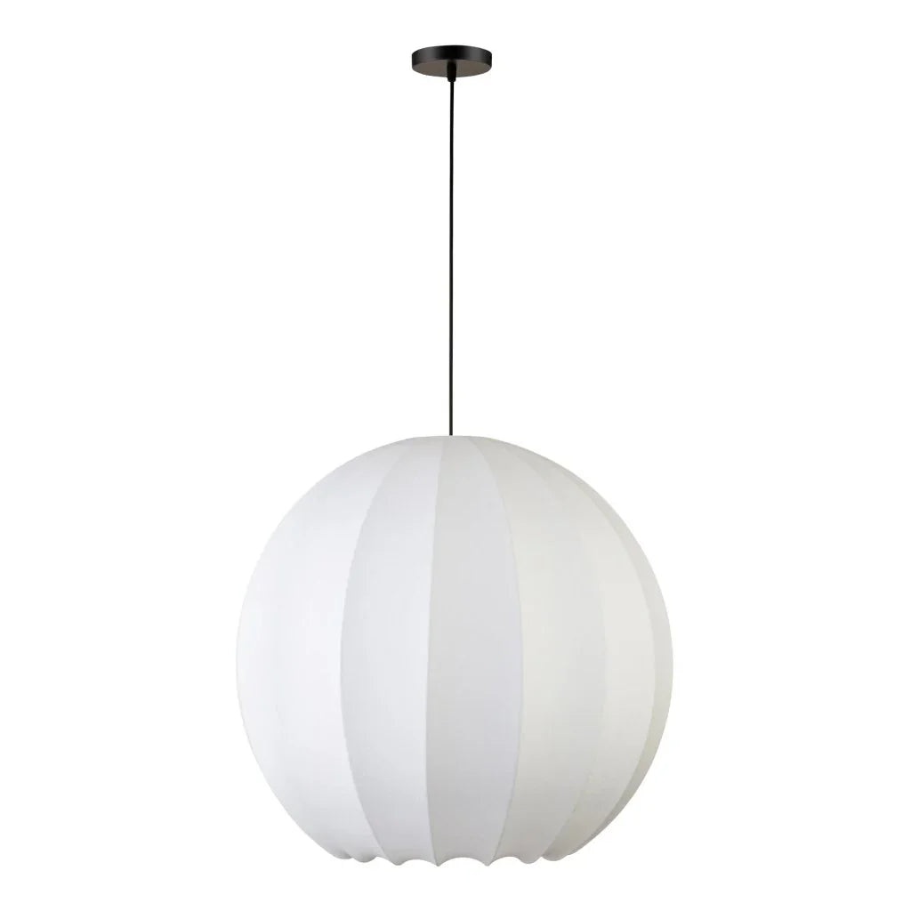 Illume Large White Silk Shade Pendant Light - LOOMLAN - Moe's Home - Pendants