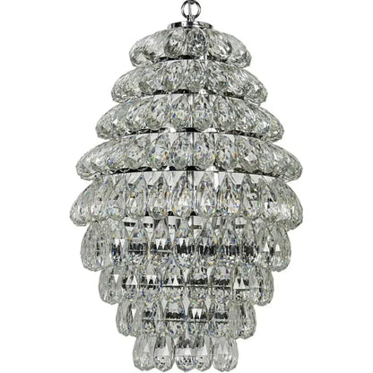 Illumination Metal & Glass Chandelier Chrome - LOOMLAN - Noir - Chandeliers