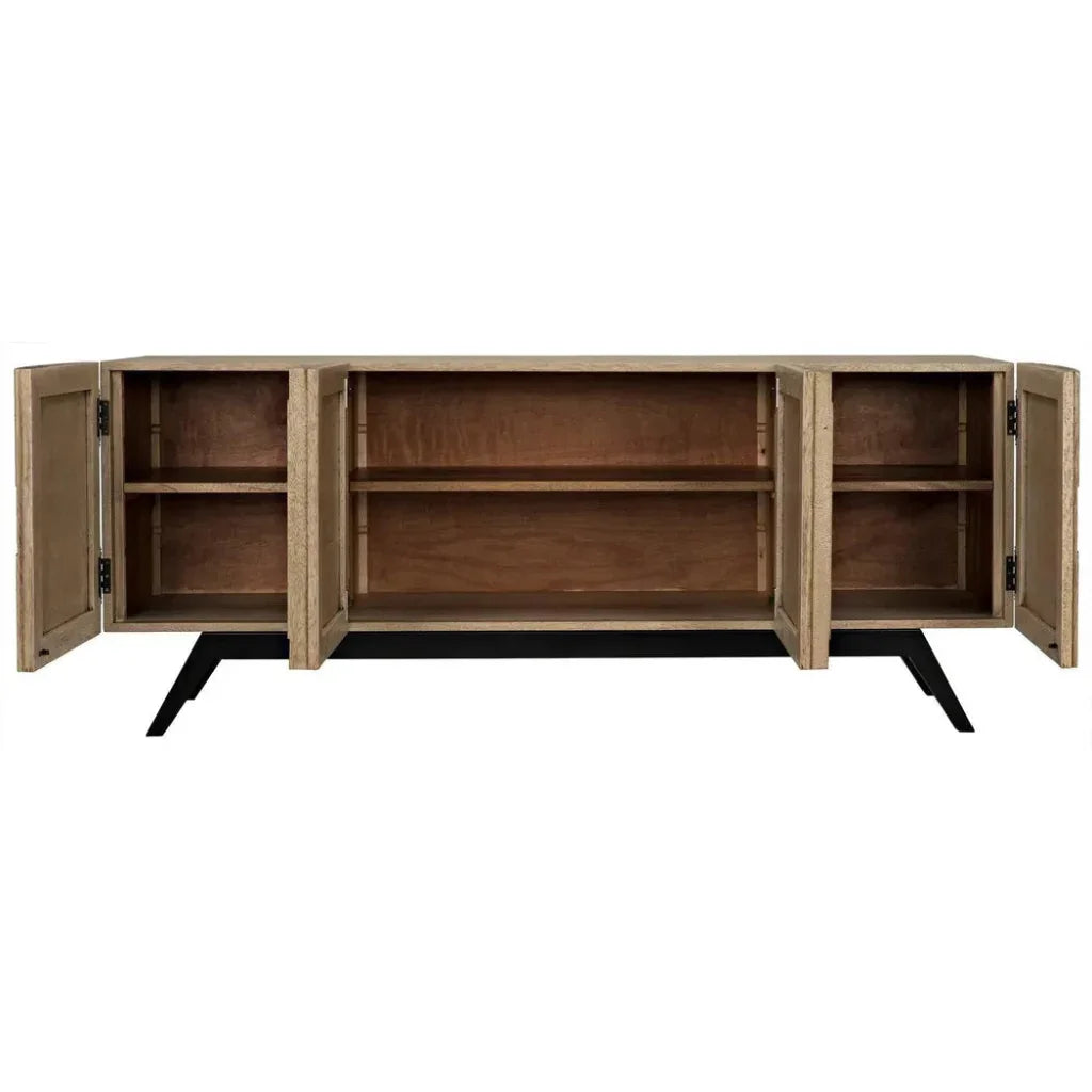 Illusion Four Doors Wood Sideboard