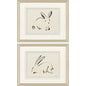Illustrative Bunny Framed Wall Art 2PC