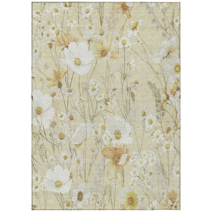 Ilunara Gold Washable Indoor - Outdoor Rug - LOOMLAN - LOOMLAN Rugs - Outdoor Rugs