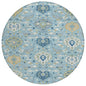 Ilyara Blue Washable Indoor-Outdoor Rug-Outdoor Rugs-LOOMLAN Rugs-8' x 8'-LOOMLAN