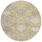 Ilyara Gold Washable Indoor-Outdoor Rug-Outdoor Rugs-LOOMLAN Rugs-8' x 8'-LOOMLAN