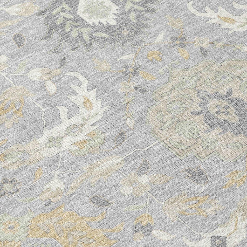 Ilyara Gray Washable Indoor-Outdoor Rug-Outdoor Rugs-LOOMLAN Rugs-LOOMLAN