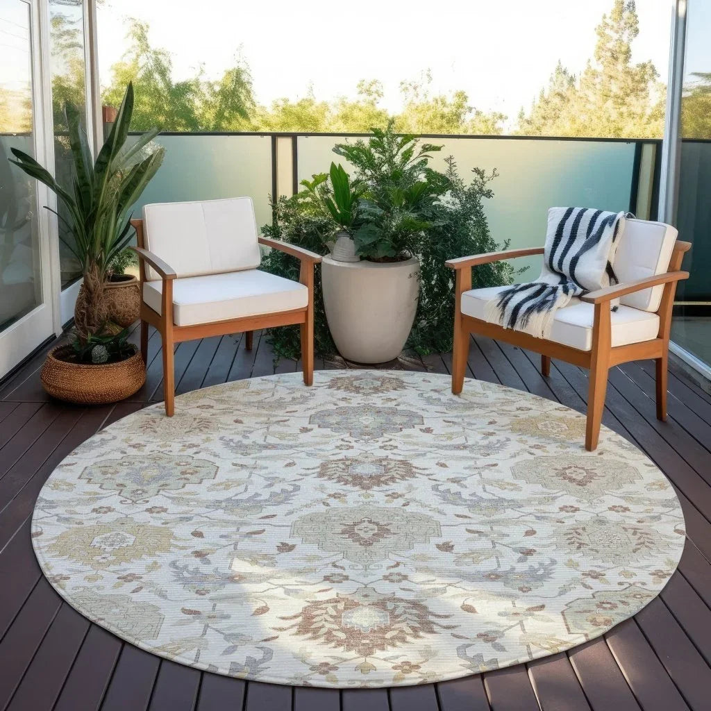 Ilyara Ivory Washable Indoor-Outdoor Rug-Outdoor Rugs-LOOMLAN Rugs-LOOMLAN