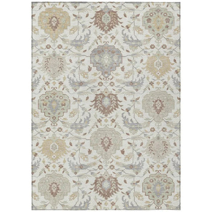 Ilyara Ivory Washable Indoor-Outdoor Rug-Outdoor Rugs-LOOMLAN Rugs-2'6" x 3'10"-LOOMLAN
