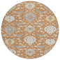 Ilyara Orange Washable Indoor-Outdoor Rug-Outdoor Rugs-LOOMLAN Rugs-8' x 8'-LOOMLAN