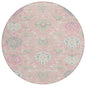 Ilyara Pink Washable Indoor-Outdoor Rug-Outdoor Rugs-LOOMLAN Rugs-8' x 8'-LOOMLAN