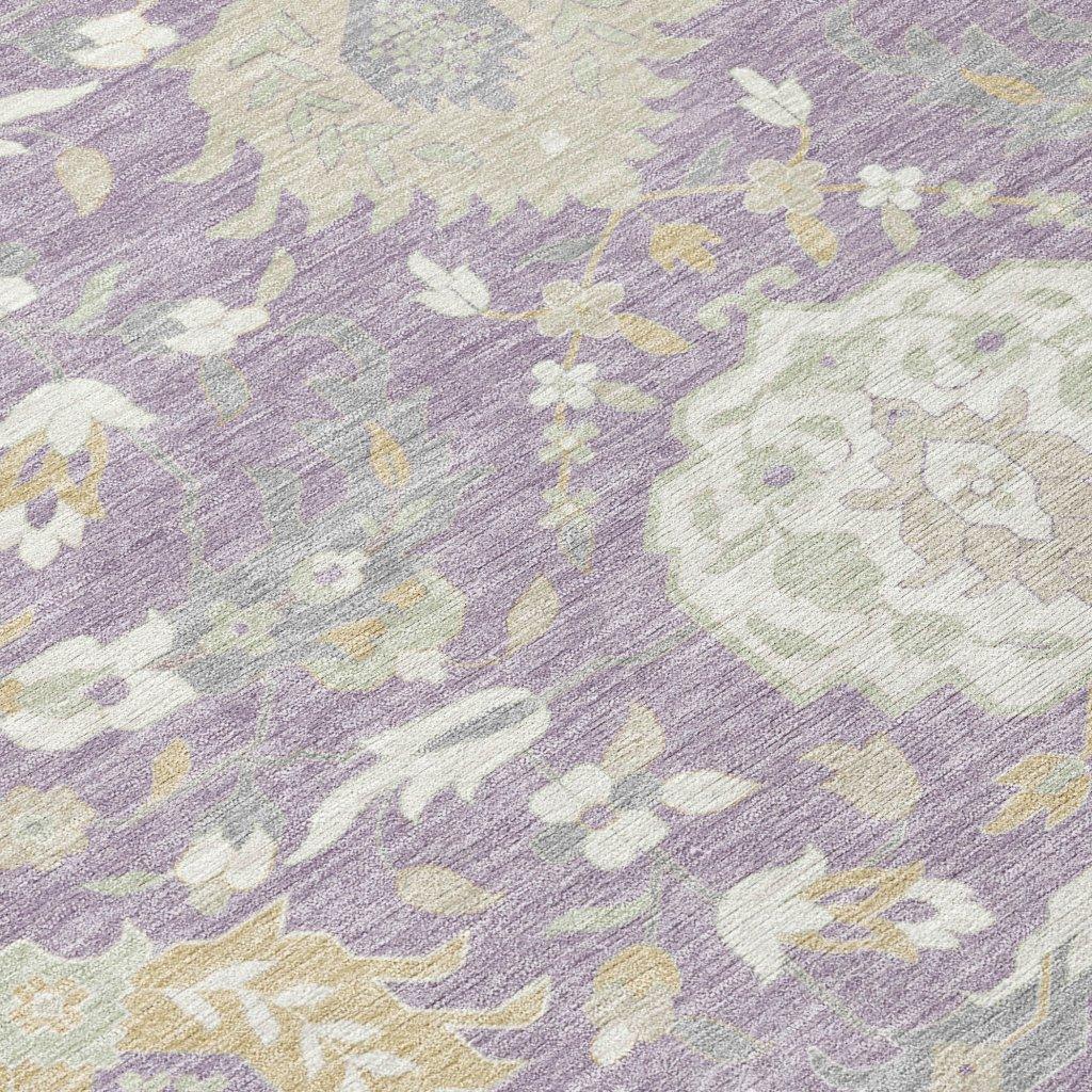 Ilyara Purple Washable Indoor-Outdoor Rug-Outdoor Rugs-LOOMLAN Rugs-LOOMLAN
