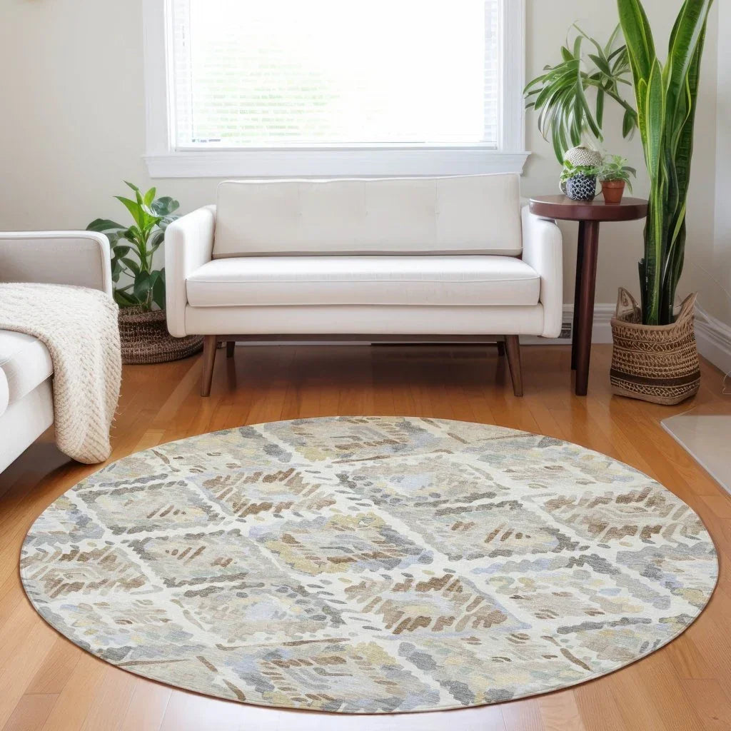Ilyone Ivory Washable Indoor - Outdoor Rug - LOOMLAN - LOOMLAN Rugs - Outdoor Rugs