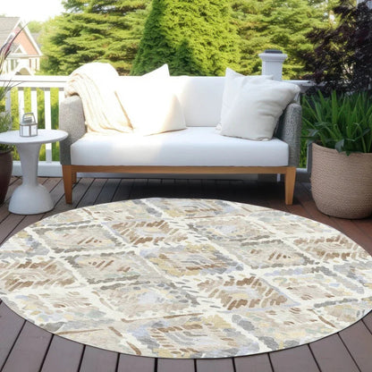 Ilyone Ivory Washable Indoor - Outdoor Rug - LOOMLAN - LOOMLAN Rugs - Outdoor Rugs