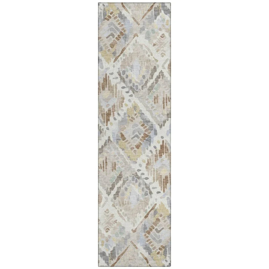 Ilyone Ivory Washable Indoor - Outdoor Rug - LOOMLAN - LOOMLAN Rugs - Outdoor Rugs