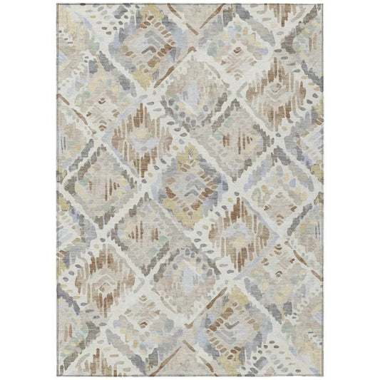 Ilyone Ivory Washable Indoor - Outdoor Rug - LOOMLAN - LOOMLAN Rugs - Outdoor Rugs