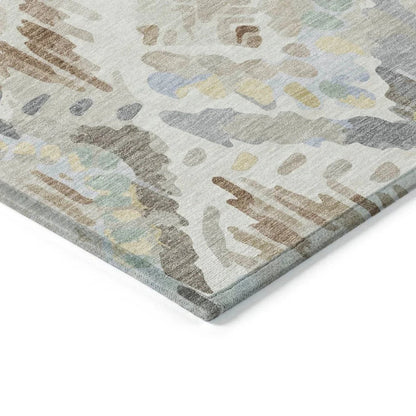 Ilyone Ivory Washable Indoor - Outdoor Rug - LOOMLAN - LOOMLAN Rugs - Outdoor Rugs