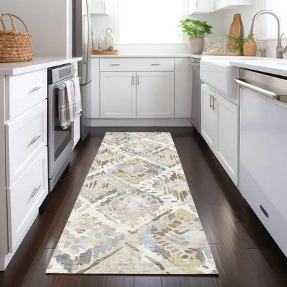 Ilyone Ivory Washable Indoor - Outdoor Rug - LOOMLAN - LOOMLAN Rugs - Outdoor Rugs