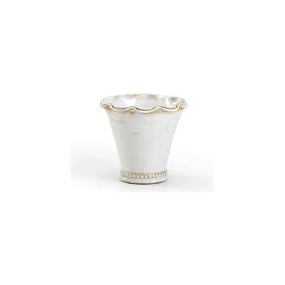 Impruneta Fluted White Glaze Pot - LOOMLAN - Wildwood - Planters