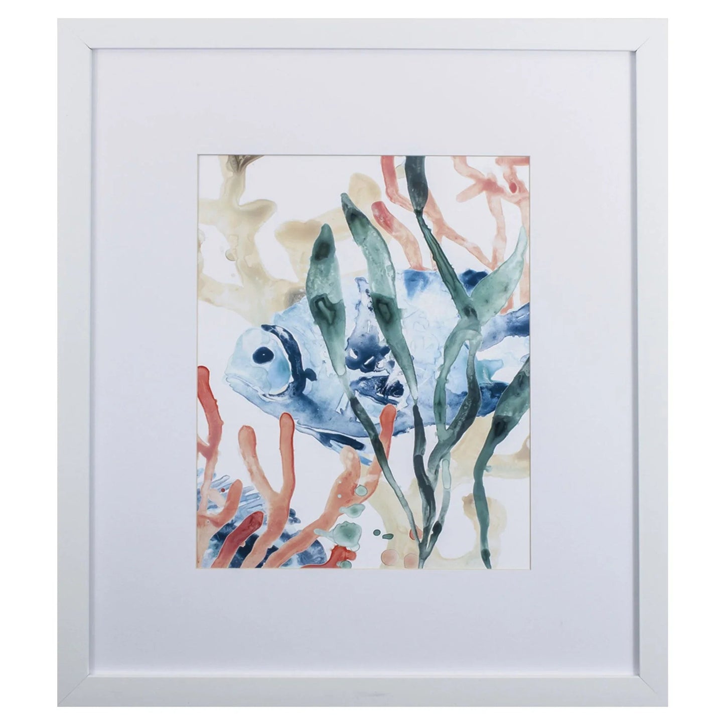 In the Kelp II Blue Framed Wall Art