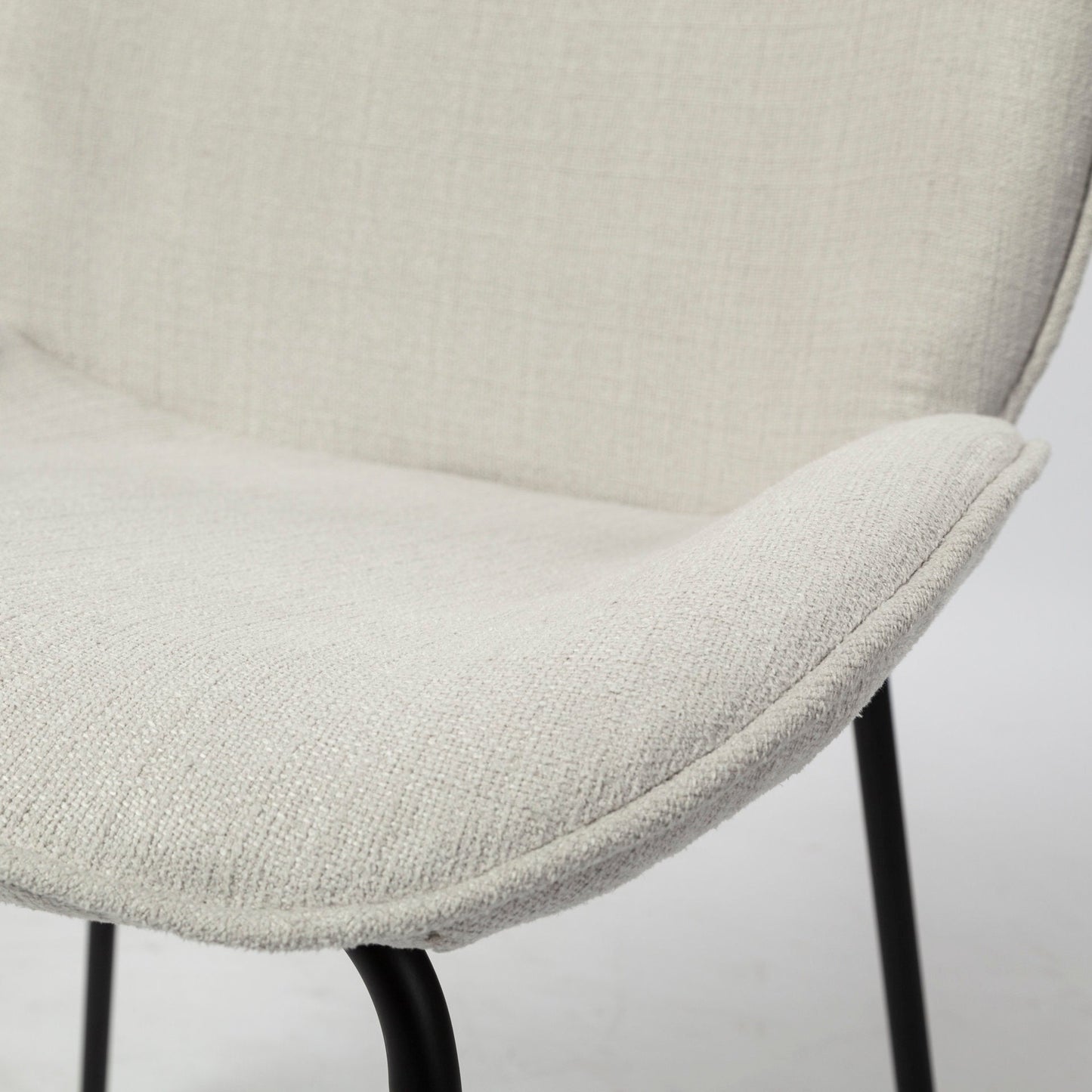 Inala White Fabric Dining Chair (Set of 2)