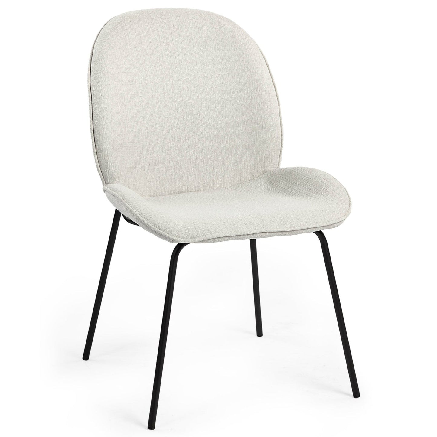 Inala White Fabric Dining Chair (Set of 2)
