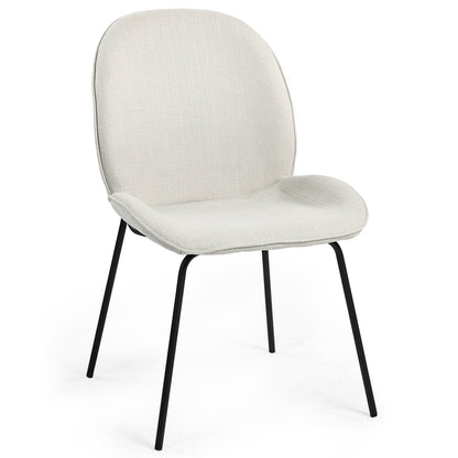 Inala White Fabric Dining Chair (Set of 2)