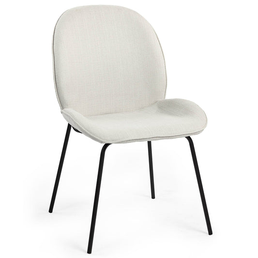 Inala White Fabric Dining Chair (Set of 2)