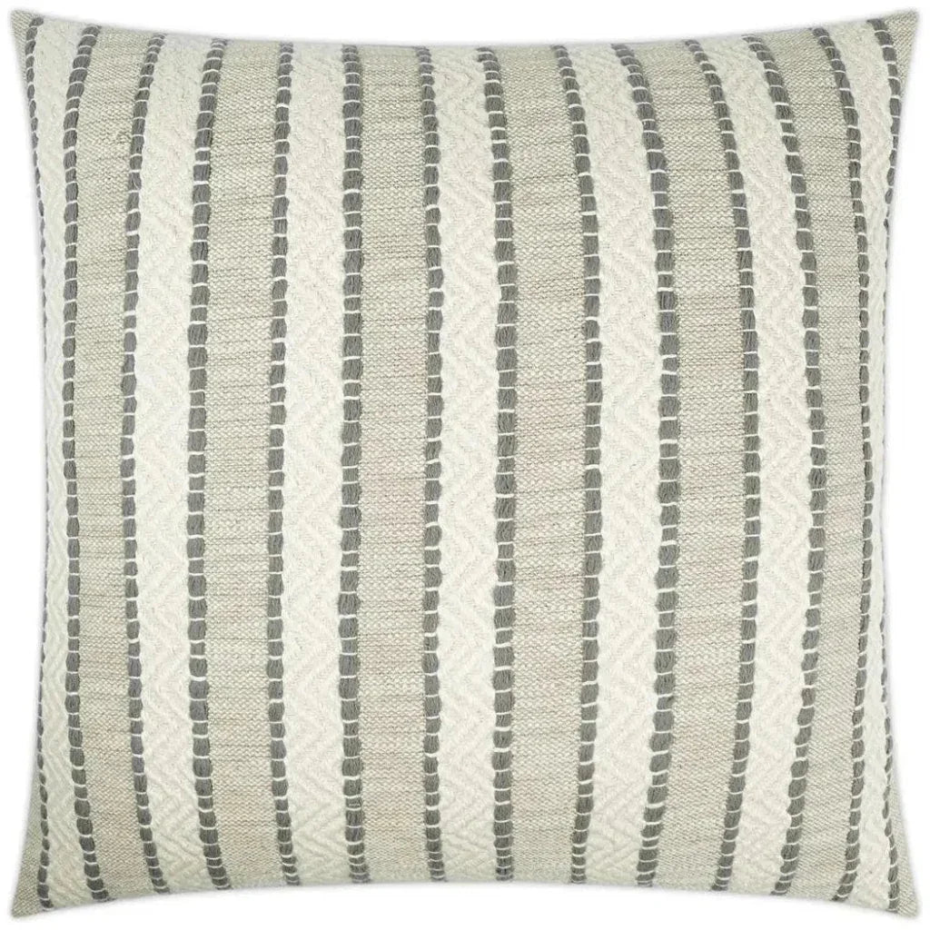 Inca Trail Fog Stripes Taupe Large Throw Pillow Insert - LOOMLAN - D.V. Kap - Throw Pillows