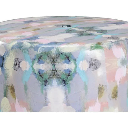 Indigo Girl Modern Ceramic Outdoor Garden Stool-Garden Stools-Wildwood-LOOMLAN