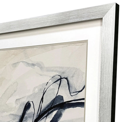 Indigo Markings II Blue Framed Wall Art