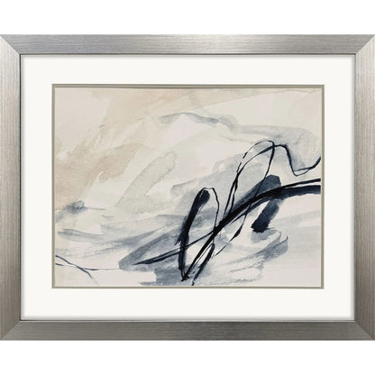 Indigo Markings II Blue Framed Wall Art