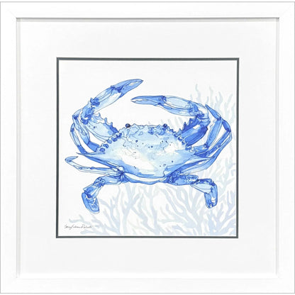 Indigo Ocean Glass Front Framed Wall Art