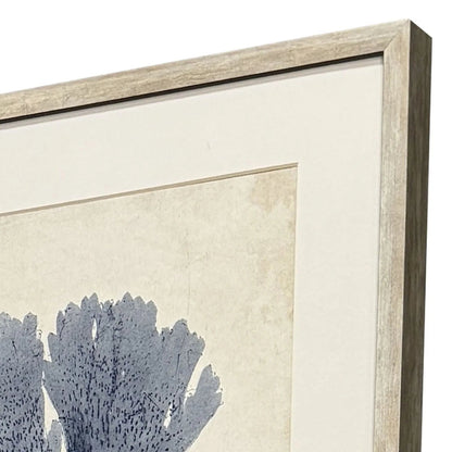 Indigo Sea Life Wood Framed Wall Art 4PC