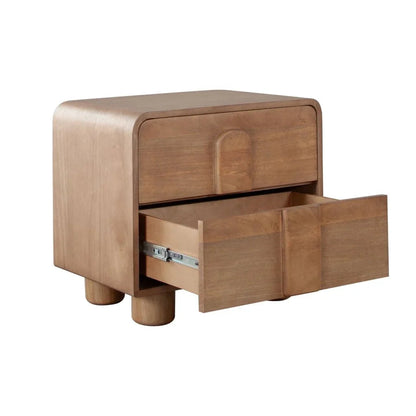 Indigo Two Drawer Solid Wooden Nightstand - LOOMLAN - Diamond Sofa - Nightstands