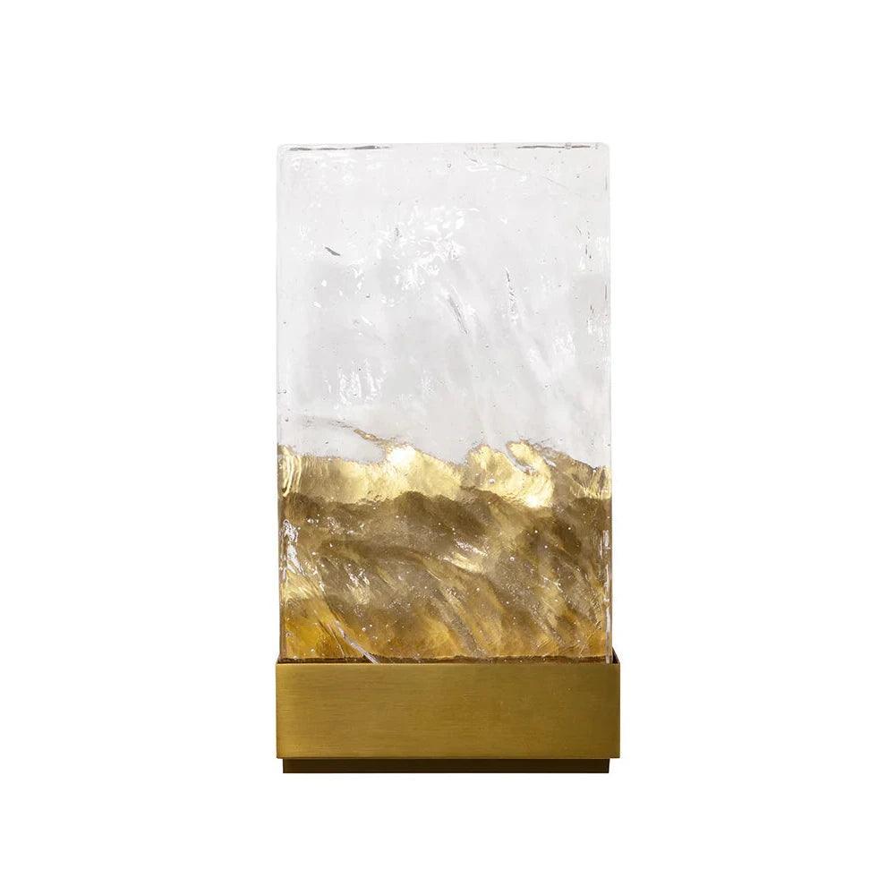 Indira Sconce Glass Light Gold Base - LOOMLAN - SUNPAN - Wall Sconces