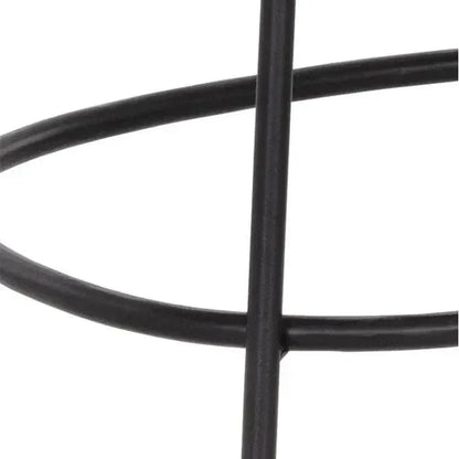 Indra Counter Stool Wood Seat Black Iron - LOOMLAN - SUNPAN - Counter Stools