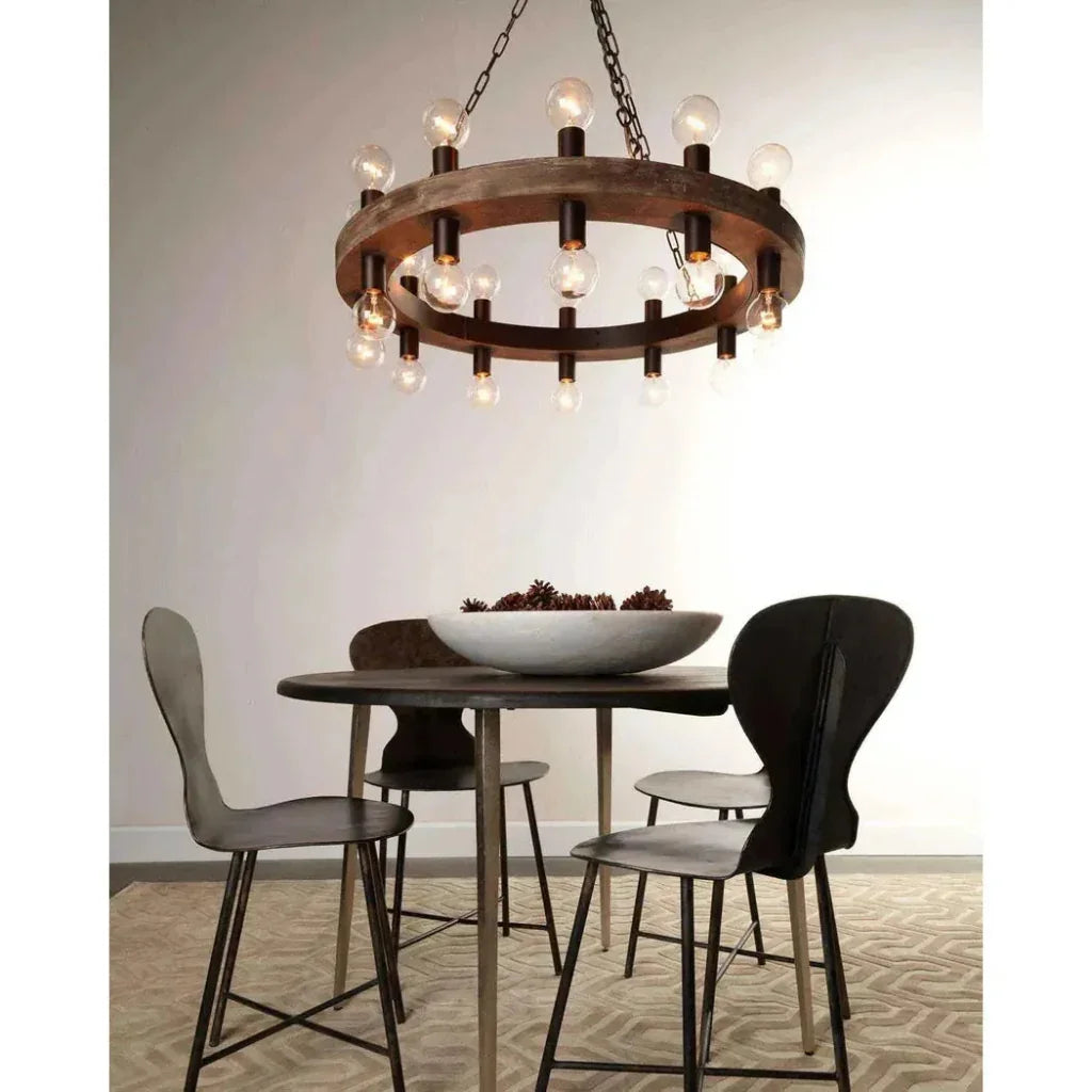 Industrial Black Iron McCallan Metal Dining Chair - LOOMLAN - Jamie Young - Dining Chairs