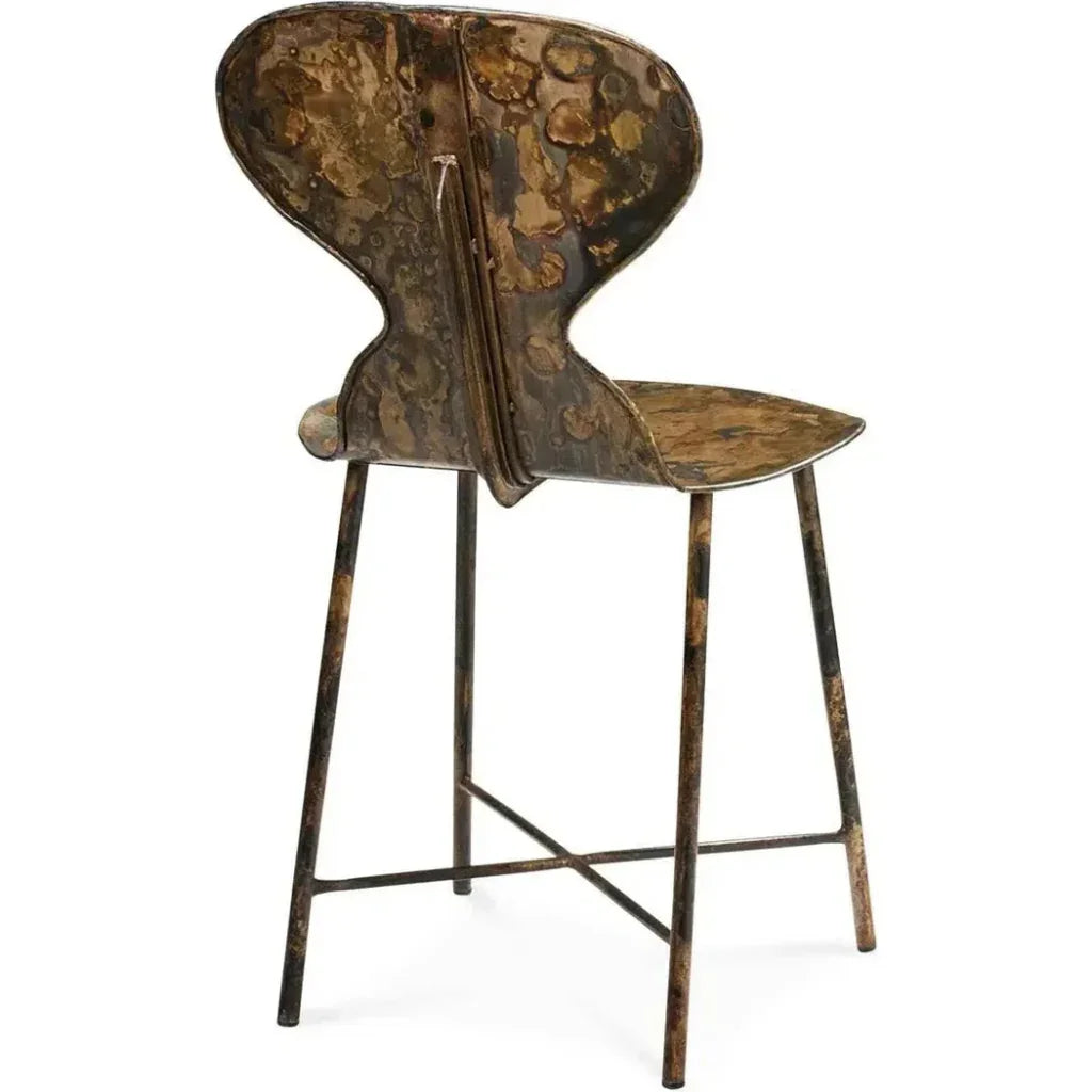 Industrial Black Iron McCallan Metal Dining Chair - LOOMLAN - Jamie Young - Dining Chairs