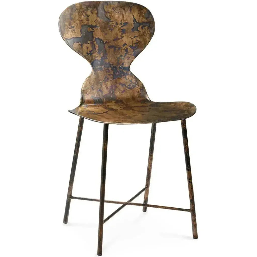 Industrial Black Iron McCallan Metal Dining Chair - LOOMLAN - Jamie Young - Dining Chairs