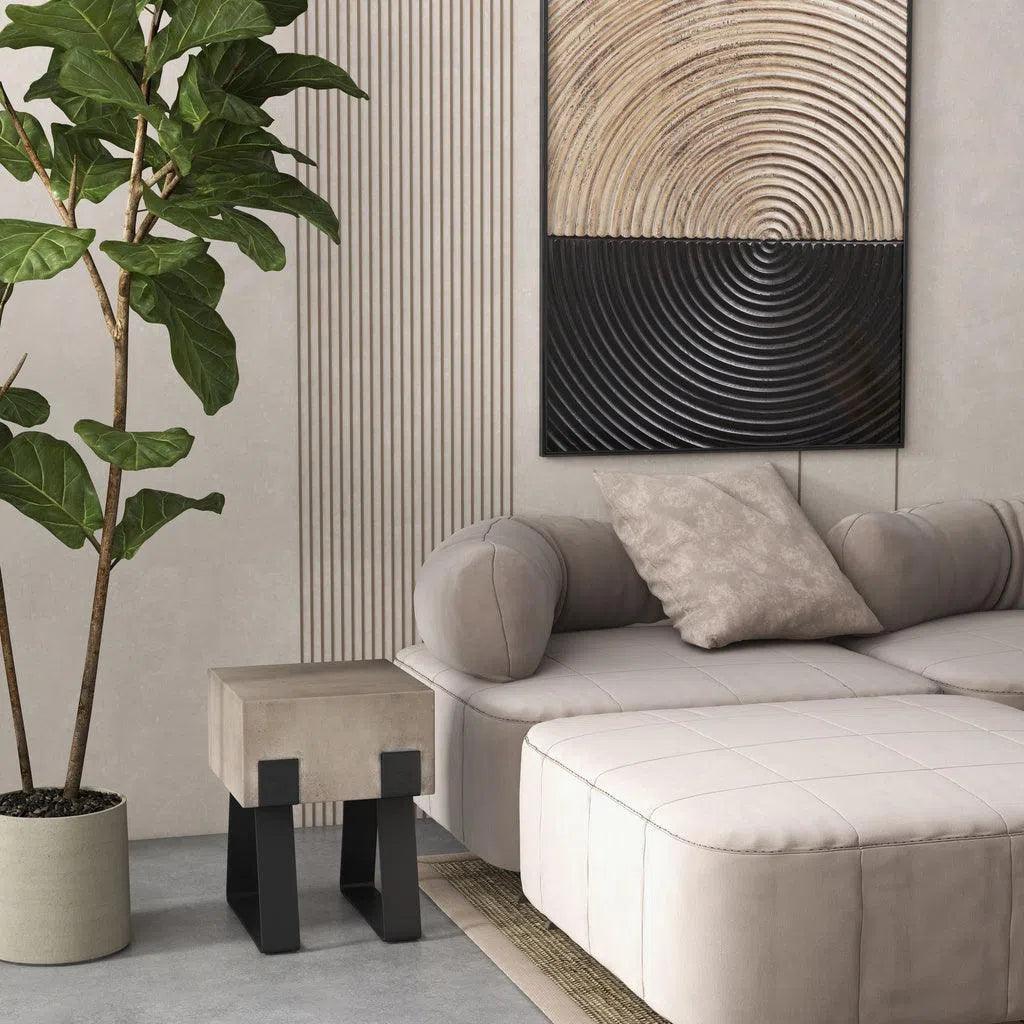 Industrial Fiber Reinforced Concrete Side Table - LOOMLAN - Urbia - Outdoor Side Tables