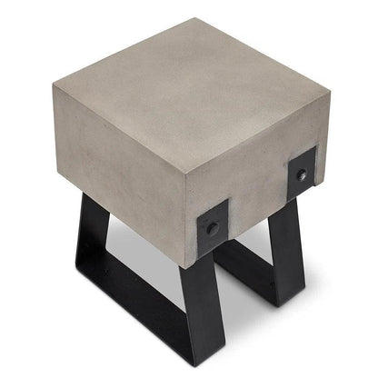 Industrial Fiber Reinforced Concrete Side Table - LOOMLAN - Urbia - Outdoor Side Tables
